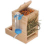 Dispense 3x1 Para Hamster Comedouro Bebedouro Porta Feno
