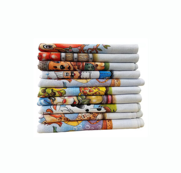 PANO DE PRATO ESTAMPADO COM BAINHA KIT COM 10 PEÇAS - Image 2